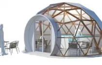Koncepció és 3D-modellezés, szabadtéri kávézók és éttermek, teraszok és sátrak, pavilonok alatt