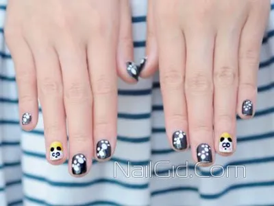 Въз основа на ноктите панда как да създадете маникюр (със снимки)