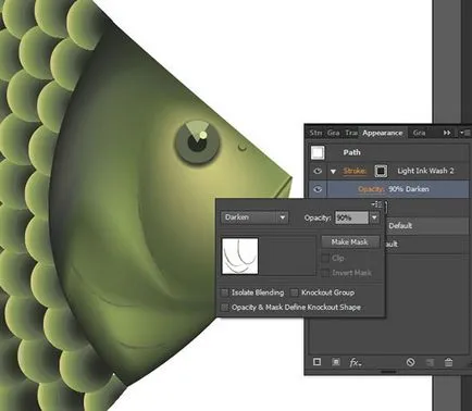 Rajzolj egy folyami halak az Adobe Illustrator programban