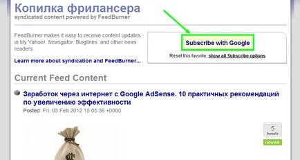 RSS Subscription vagy e-mail előfizetéses feliratkozás kismalac szabadúszóként
