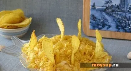 Salata cu pui si chips afumat „Sail“ - un pas cu pas reteta si decorare