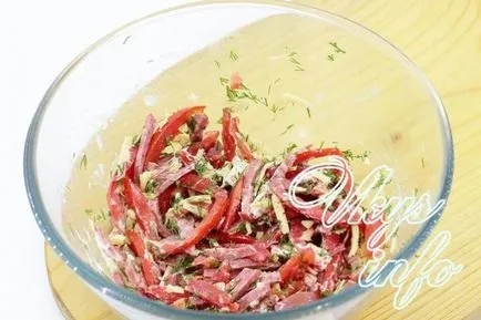Salata georgiană cu cârnați - retete delicioase