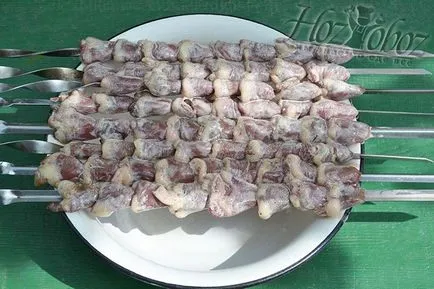Nyárs csirke szívek a grill recept, fényképes hozoboz - ismerjük mind az étel