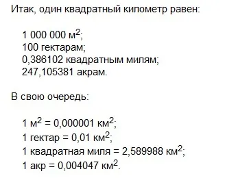 Колко квадратни метра на квадратен километър