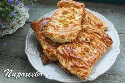 Puff alma leveles tészta a sütőben recept egy fotó