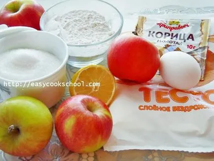 Пъф ябълка бутер тесто рецепта с фото, лесни рецепти