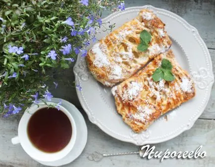 Puff alma leveles tészta a sütőben recept egy fotó