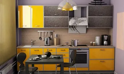 bucătărie Solar cum să design facilități de bucătărie galben cu propriile mâini lor, fotografii