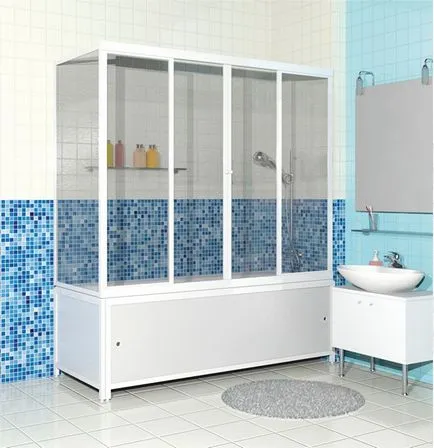 Стъклена завеса за баня как да изберете и инсталиране, ремонт и дизайн на банята