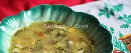 Zöld leves recept fotókkal, lépésről lépésre főzés