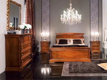 Belseje egy hálószoba, klasszikus stílusú, hogyan kell kiválasztani a bútorokat, lakberendezési tárgyak és a falak színét, gyönyörű példák