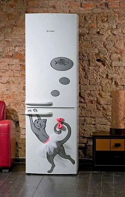Stencil pentru frigider cu propriile lor mâini