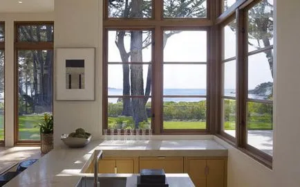 fereastra de colț într-un design privat deschidere de casa, calculul razei