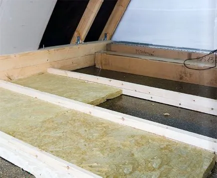Топлоизолация на тавански етаж на дървени греди със снимки и видео