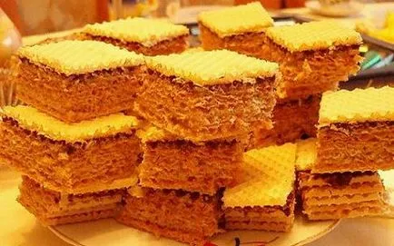 Wafer torta - palacsinta torta receptek -, hogyan kell elkészíteni rendesen