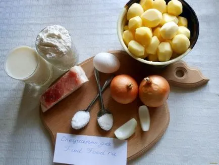 Gombóc szalonnával recept egy fotó