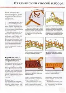 Италианският набор от линии - описание на плетиво по различни начини