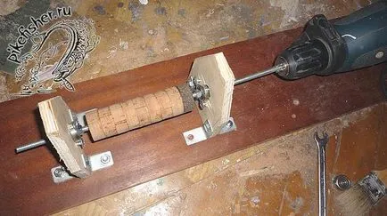 Производство на корк дръжка за въдица, предене, фидер - домашно риболов с ръцете си