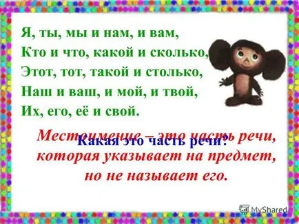 С цел да се коя част на речта