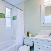 Green baie de interior si design, o combinație de reguli și de proiectare în verde