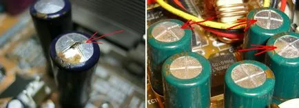 Подмяна подути кондензатори на дънна платка компютъра