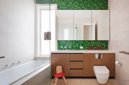 Green baie de interior si design, o combinație de reguli și de proiectare în verde