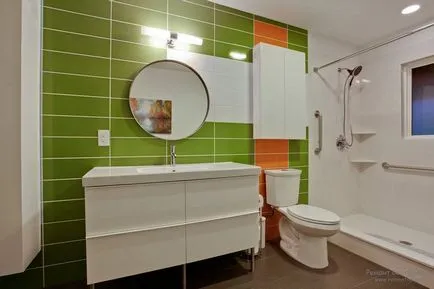 Green baie de interior si design, o combinație de reguli și de proiectare în verde