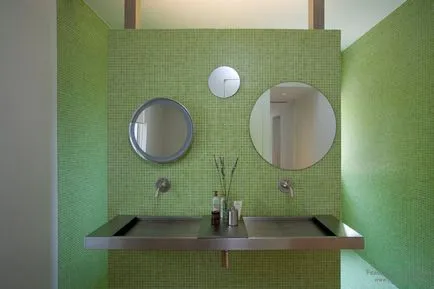 Green baie de interior si design, o combinație de reguli și de proiectare în verde