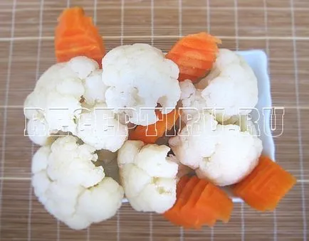 Sózás a karfiol a téli (sós lében), háztartási készítmények receptek