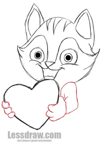 Cum de a desena o pisica cu o inimă, ❤lessdraw❤