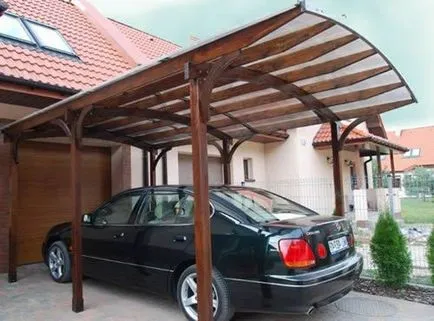 Cum de a construi un carport cu propriile sale mâini realizate din policarbonat, lemn si exemple foto ondulat