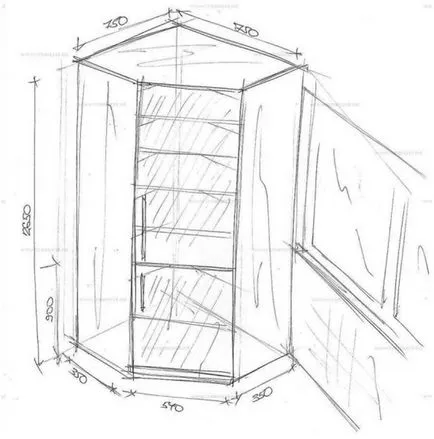 Cum sa faci un cabinet de colț pe balcon cele mai multe măsurători pentru a construi