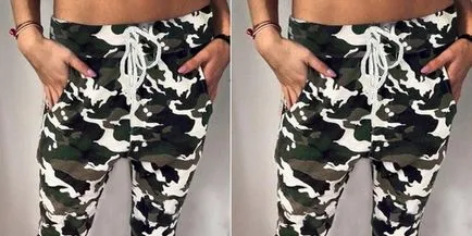 Camuflaj pantaloni femei - colecții de designer de accent elegant