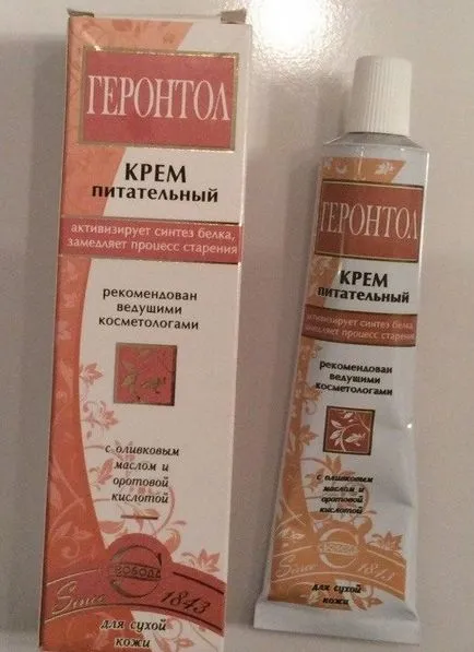 Cream Gerantol értékelések cosmetologists (tápláló krém)