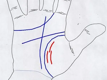 Linia de influență a oamenilor apropiați - palmistry Abarina Yuriya