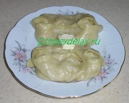 Manti tök főzni gyors és ízletes, üzbég, lépésről lépésre - a recept egy fotó