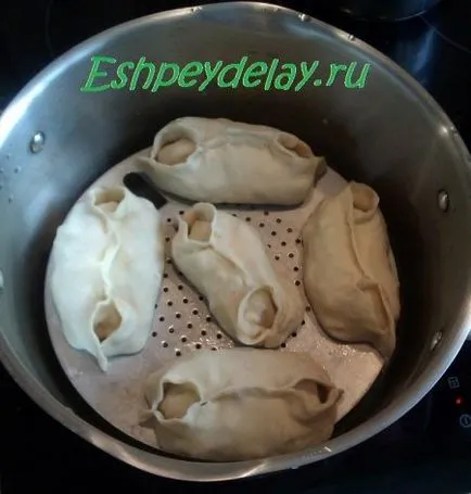 Manti tök főzni gyors és ízletes, üzbég, lépésről lépésre - a recept egy fotó