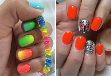 Fashion Nails rövid körmökkel 2017 - szelíd, sötét kabátot és szilárd, fényes és matt