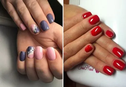 Fashion Nails rövid körmökkel 2017 - szelíd, sötét kabátot és szilárd, fényes és matt