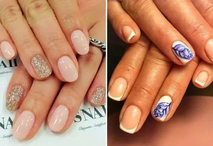 Fashion Nails rövid körmökkel 2017 - szelíd, sötét kabátot és szilárd, fényes és matt