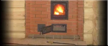 Cenușar (ashpit) pentru cuptor, zidărie vatră