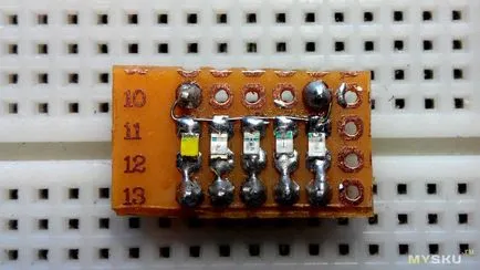 Неидентифициран SMD-висока яркост светодиоди в корпуса 0805 (5 цвята)