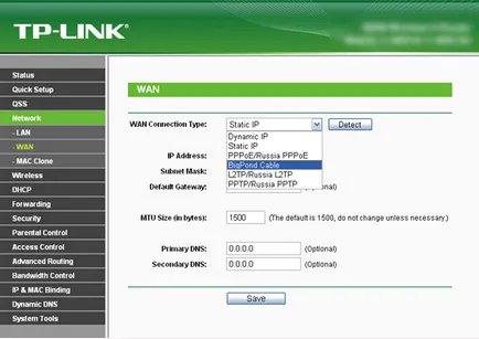 Configurarea tp-link router (de exemplu, tl-WR841N (d))