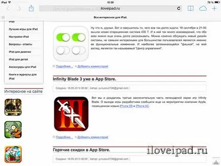 Áttekintés Safari böngésző iOS 7