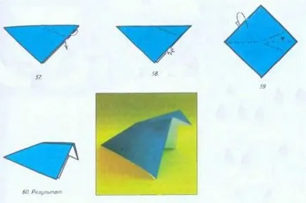 Origami indică diferite forme de bază și scheme de asamblare diy