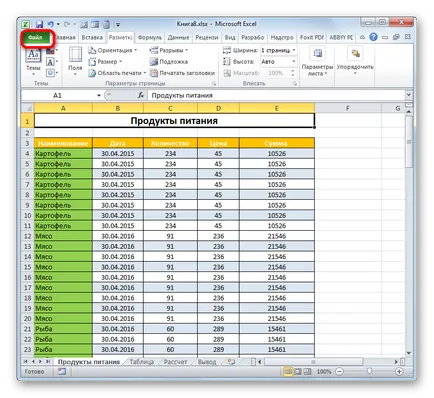 Nyomtatás fejléc minden oldalon az Excel