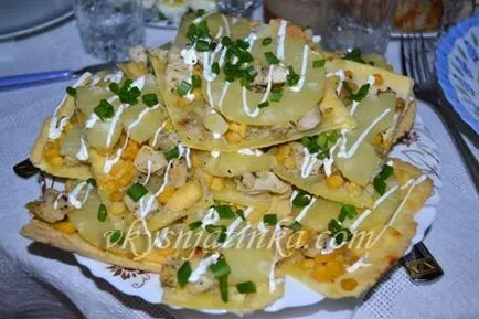 Pite csirke és ananász - a recept egy fotó