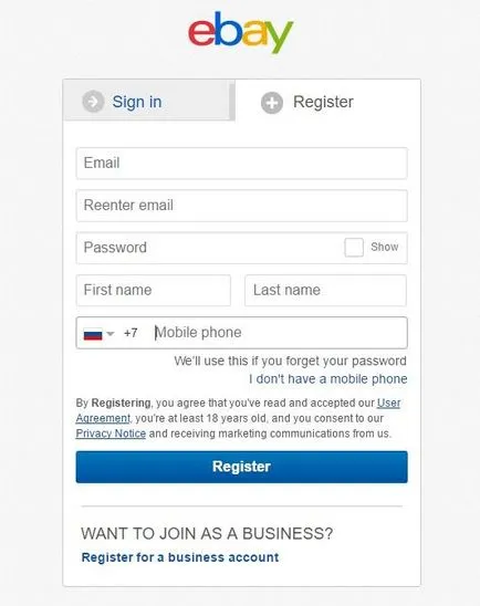Eladó az ebay regisztráció és díjak