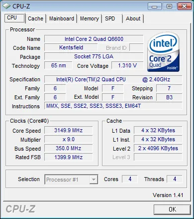 Overclock Intel Core 2 Quad Q6600