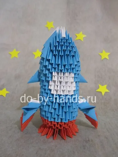 Rocket, origami modular - schema de asamblare